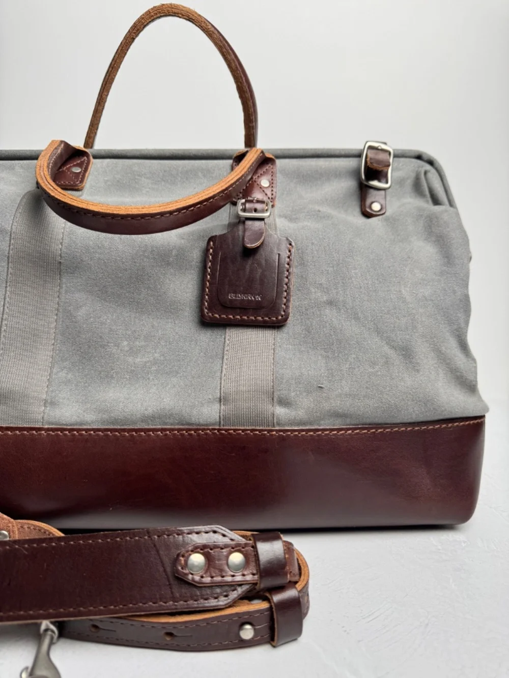 BILLYKIRK Waxed Canvas & Leather Weekender Bag